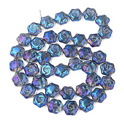 Electroplate Transparent Glass Beads Strands&nbsp;EGLA-N008-018