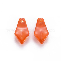 Transparent Spray Painted Glass Charms&nbsp;GLAA-S190-019F-03