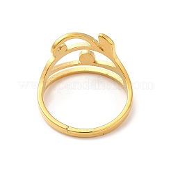 Ion Plating(IP) 304 Stainless Steel Finger Rings&nbsp;RJEW-L107-003G