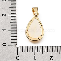 Brass Micro Pave Black Cubic Zirconia Pendants&nbsp;CU-CBAF50C-09G