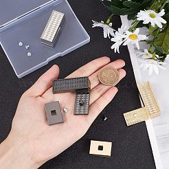 3 Sets 3 Colors Alloy Bag Lock Clasps&nbsp;AJEW-CA0001-36