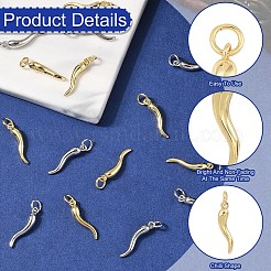 8Pcs 2 Colors Rack Plating Brass Pendants&nbsp;KK-YW0003-40