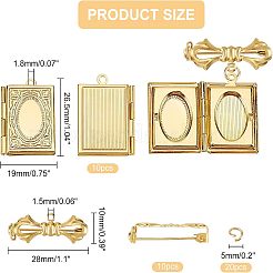 DIY Book Shape Locket Charm Brooch Making Kits&nbsp;DIY-NB0006-87