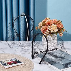 2Pcs 2 Colors Mesh Veil Cloth Hair Bands&nbsp;FIND-OC0003-95A