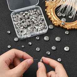 120Pcs 12 Styles Tibetan Style Alloy Spacer Beads&nbsp;FIND-CJ0002-91