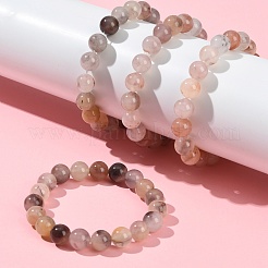 10MM Natural Quartz Round Beaded Stretch Bracelets for Women&nbsp;BJEW-G756-02A