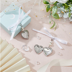 3Pcs Heart 316 Stainless Steel Locket Pendant Decorations&nbsp;HJEW-AB00210