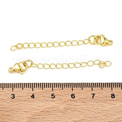 Brass Curb Chain Extender&nbsp;KK-G557-16G