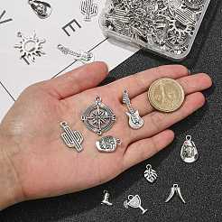 100Pcs 10 Styles Tibetan Style Alloy Pendants&nbsp;TIBEP-CJ0001-96