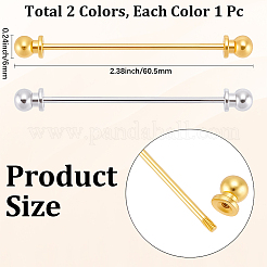 2Pcs 2 Colors Brass Tie Clip&nbsp;AJEW-CY0002-65