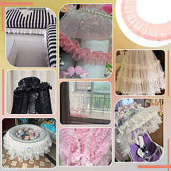 4Yards Polyester Pleated Lace Trim&nbsp;OCOR-PH0007-69A