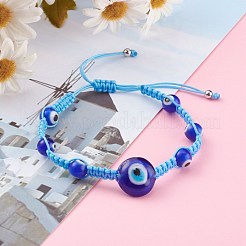 Adjustable Nylon Thread Braided Bead Bracelets&nbsp;BJEW-JB06067-01