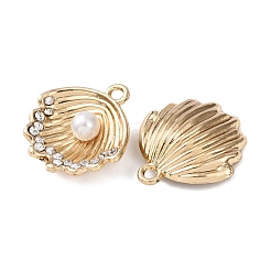 Alloy with Rhinestone and ABS Plastic Imitation Pearl Pendants&nbsp;FIND-Z111-04G