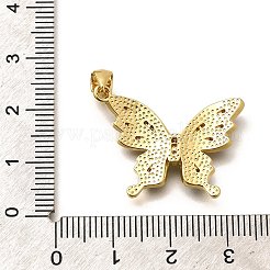 Rack Plating Brass Micro Pave Cubic Zirconia Enamel Pendants&nbsp;KK-L226-003G-03