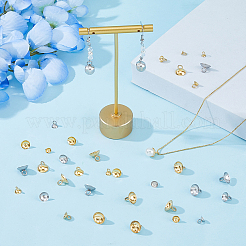 100Pcs 10 Styles 201 & 304 Stainless Steel Bead Cap Pendant Bails&nbsp;STAS-FI0001-02