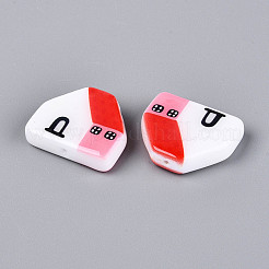 Printed Opaque Resin Beads&nbsp;RESI-N043-09A-01