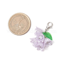 7Pcs Flower ABS Plastic Imitation Pearl & Acrylic Pendant Decorations&nbsp;HJEW-JM02882