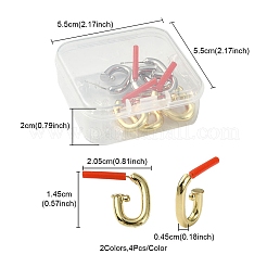 8Pcs 2 Colors Rack Plating Alloy Stud Earring Findings&nbsp;FIND-YW0003-82A