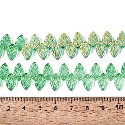 Electroplate Transparent Glass Beads Strands&nbsp;EGLA-N056-03A-11