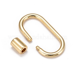 Brass Screw Carabiner Lock Charms&nbsp;KK-T047-07G