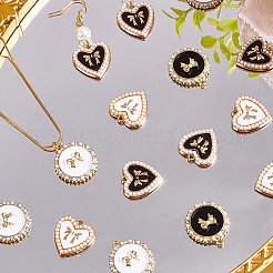 32Pcs 2 Styles 2 Colors Bowknot Theme Alloy Enamel Pendants&nbsp;FIND-SC0019-87