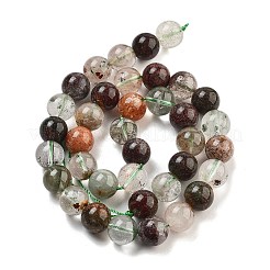 Natural Four Seasons Lodolite Quartz Beads Strands&nbsp;G-Z063-A02-02