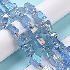 Electroplated Natural Quartz Beads Strands&nbsp;G-G767-02-05