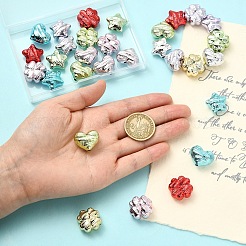 30Pcs 3 Styles Textured Plating Opaque Acrylic Beads&nbsp;PACR-YW0001-61