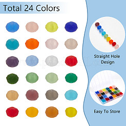 720Pcs 24 Colors Transparent Glass Beads&nbsp;EGLA-PH0001-38