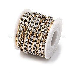 304 Stainless Steel Two Tone Figaro Chains&nbsp;CHS-K023-05GP