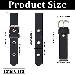 6 Pairs PU Leather Sew-On Toggle Buckles&nbsp;DIY-GF0012-87B