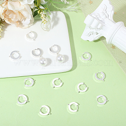 16Pcs 201 Stainless Steel Huggie Hoop Earrings Findings&nbsp;STAS-BBC0008-38S