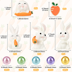 8Pcs 4 Styles Resin Rabbit Display Decorations&nbsp;DJEW-SP0001-11