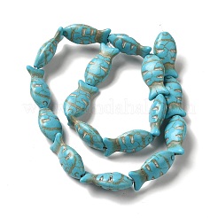 Synthetic Turquoise Dyed Beads Strands&nbsp;X-G-E594-18