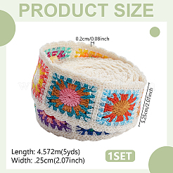 5 Yards Ethnic Style Embroidery Polyester Ribbons&nbsp;OCOR-PH0007-45