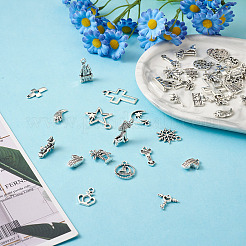 120Pcs 30 Style Tibetan Style Alloy Pendants&nbsp;FIND-KS0001-19