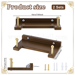 2Pcs Wood Wall Mounted Display Stands for Plate&nbsp;ODIS-TN0001-01