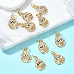 SHEGRACE Brass Cubic Zirconia Pendants&nbsp;XGRQ3K169-533G