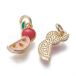 Brass Enamel Charms&nbsp;KK-L185-11G