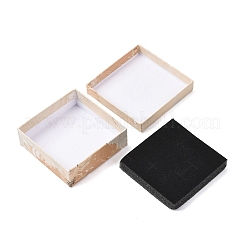 Floral Oil Painting Print Square Cardboard Jewelry Boxes&nbsp;CBOX-A010-01B-07