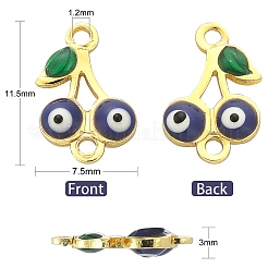 50Pcs Brass Enamel Connector Charms&nbsp;KK-CJ0001-83