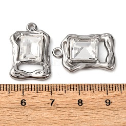 304 Stainless Steel Glass Pendants&nbsp;STAS-P406-01P