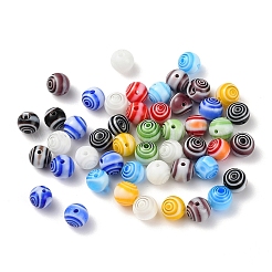 48Pcs Handmade Millefiori Glass Beads&nbsp;LK-YW0001-02B