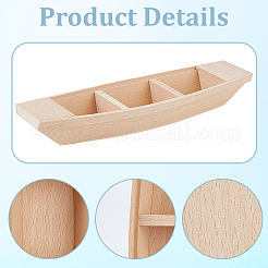 Wooden Boat Display Ornaments&nbsp;DJEW-GF0001-91