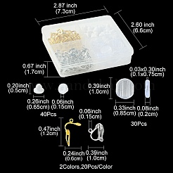 40Pcs 2 Color Iron Clip-on Earring Findings&nbsp;KK-FS0001-27