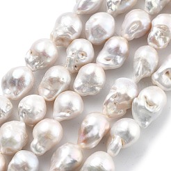 Natural Nucleated Pearl Beads Strands&nbsp;PEAR-B004-15C-03C