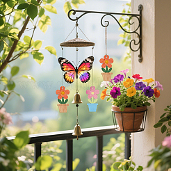 40Pcs Flower DIY Painting Materials Wood Pendants&nbsp;DIY-FH0010-96