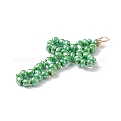 Glass Seed Beaded Big Pendants&nbsp;PALLOY-JF01824