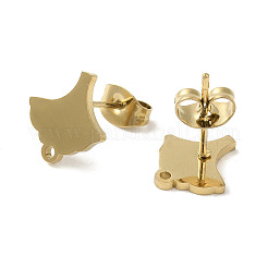 Ion Plating(IP) 304 Stainless Steel Stud Earring Findings&nbsp;STAS-I206-81G