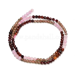 Gradient Color Natural Amethyst & Garnet & Apatite Beads Strands&nbsp;GG-CBA1668-A11-3mm